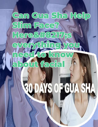 Gua sha massage jawline