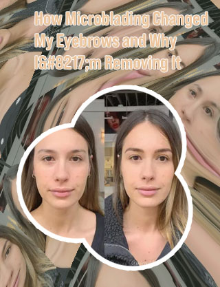 Permanent eyebrows before and after