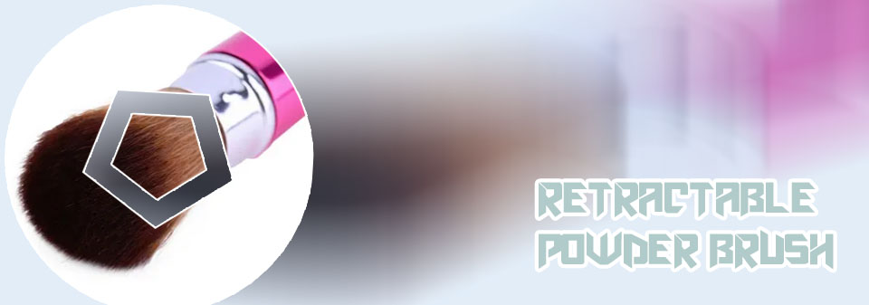 Retractable blush brush